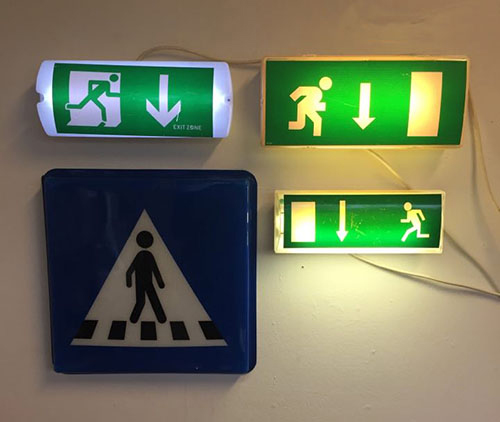 boligtilbehoer exit skilte med lys