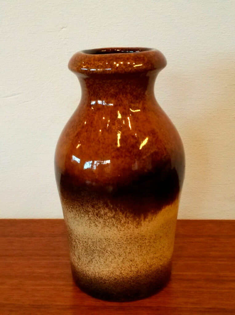 boligtilbehoer vase west germany keramik brunglaseret